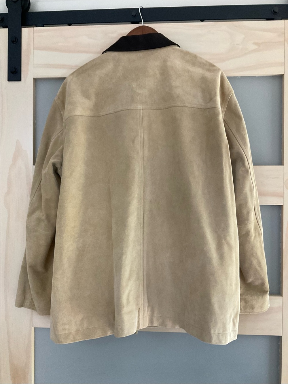 Rag & Bone Cassidy Suede Jacket Large Beige Brown Corduroy Collar NWOT - Picture 2 of 4
